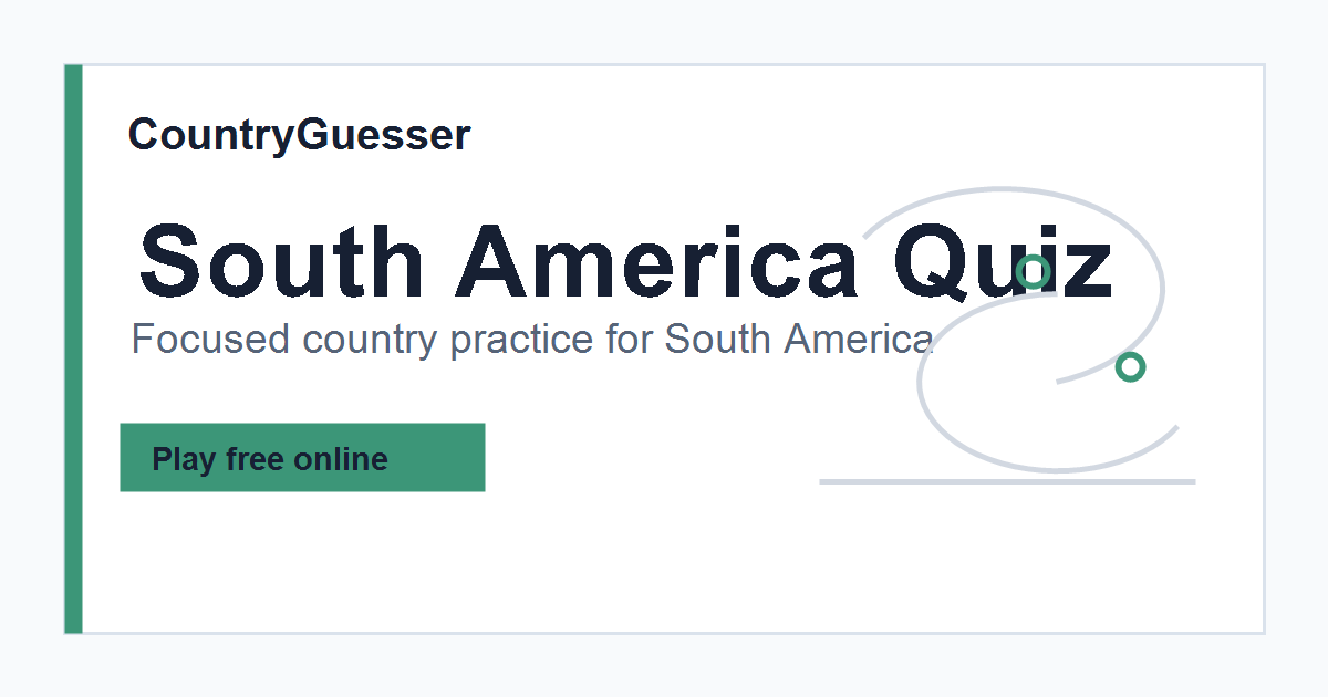 South America country quiz preview